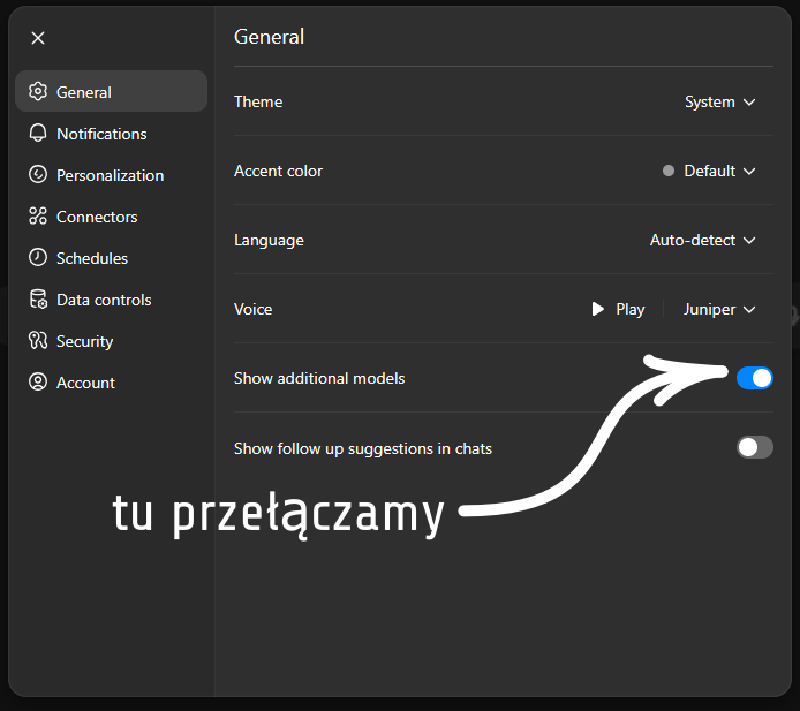 Zmiana ustawień